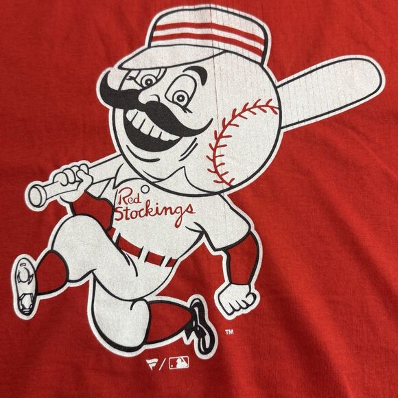 Cincinnati Reds Red Stockings Short Sleeve Tee/T-Shirt Men's Fanatics MLB 2XL - Picture 8 of 10